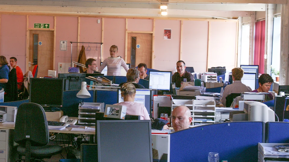An undated photograph of the earlier Grey Matter office